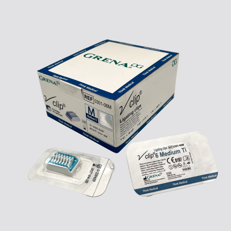 Caja de VClip talla M (Hemoclip Azul) marca Grena Ltd.