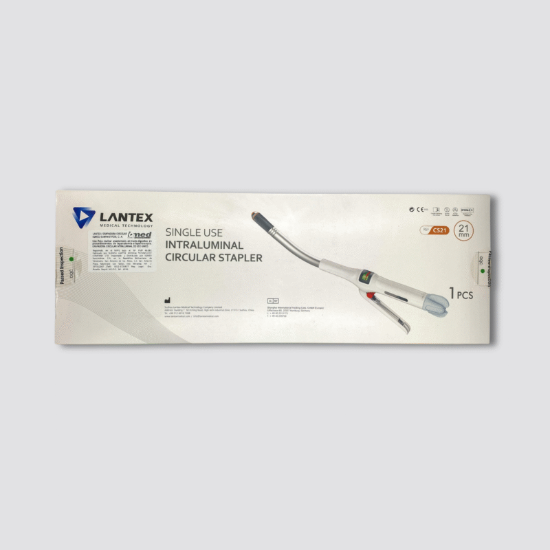 Caja de máquina quirúrgica para anastomosis Circular Cortante de 21mm marca Lantex CS21