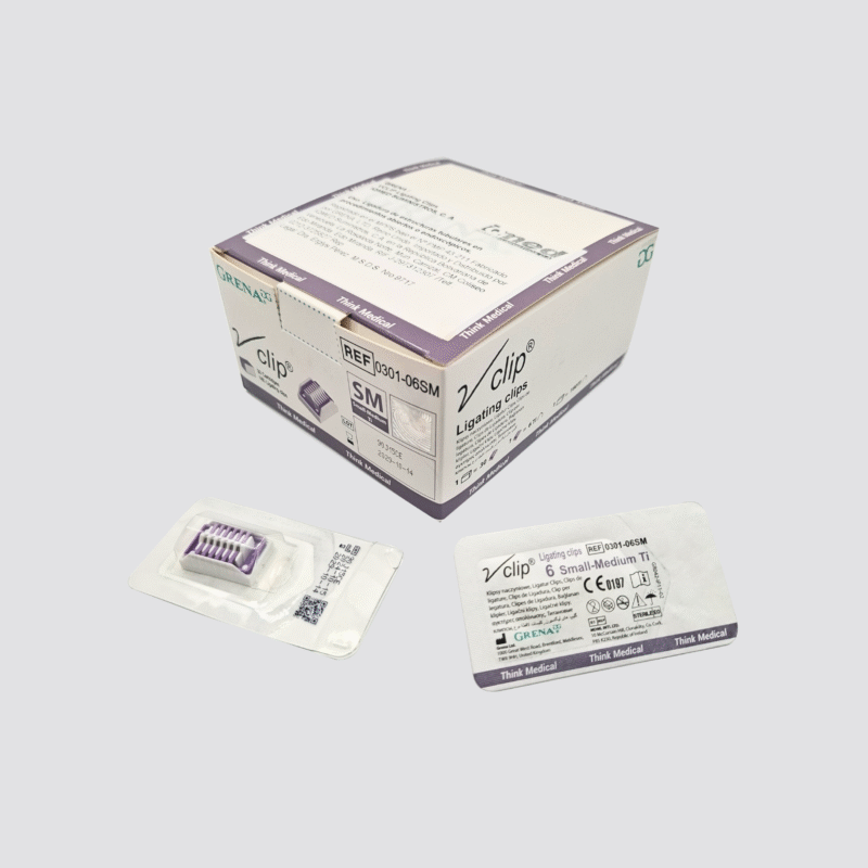 Caja de VClip talla SM (Hemoclip Morado) marca Grena Ltd.